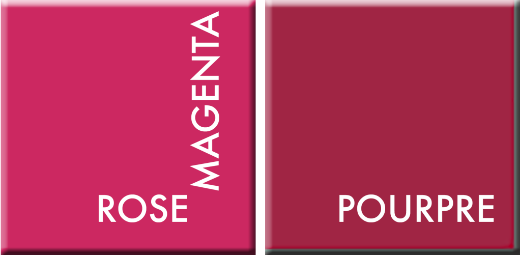 Rose magenta/pourpre, couleurs du jour du 27 juin au 2 juillet